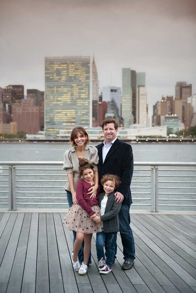 Lifestyle portrait of a modern NYC family taken in Long Island City
