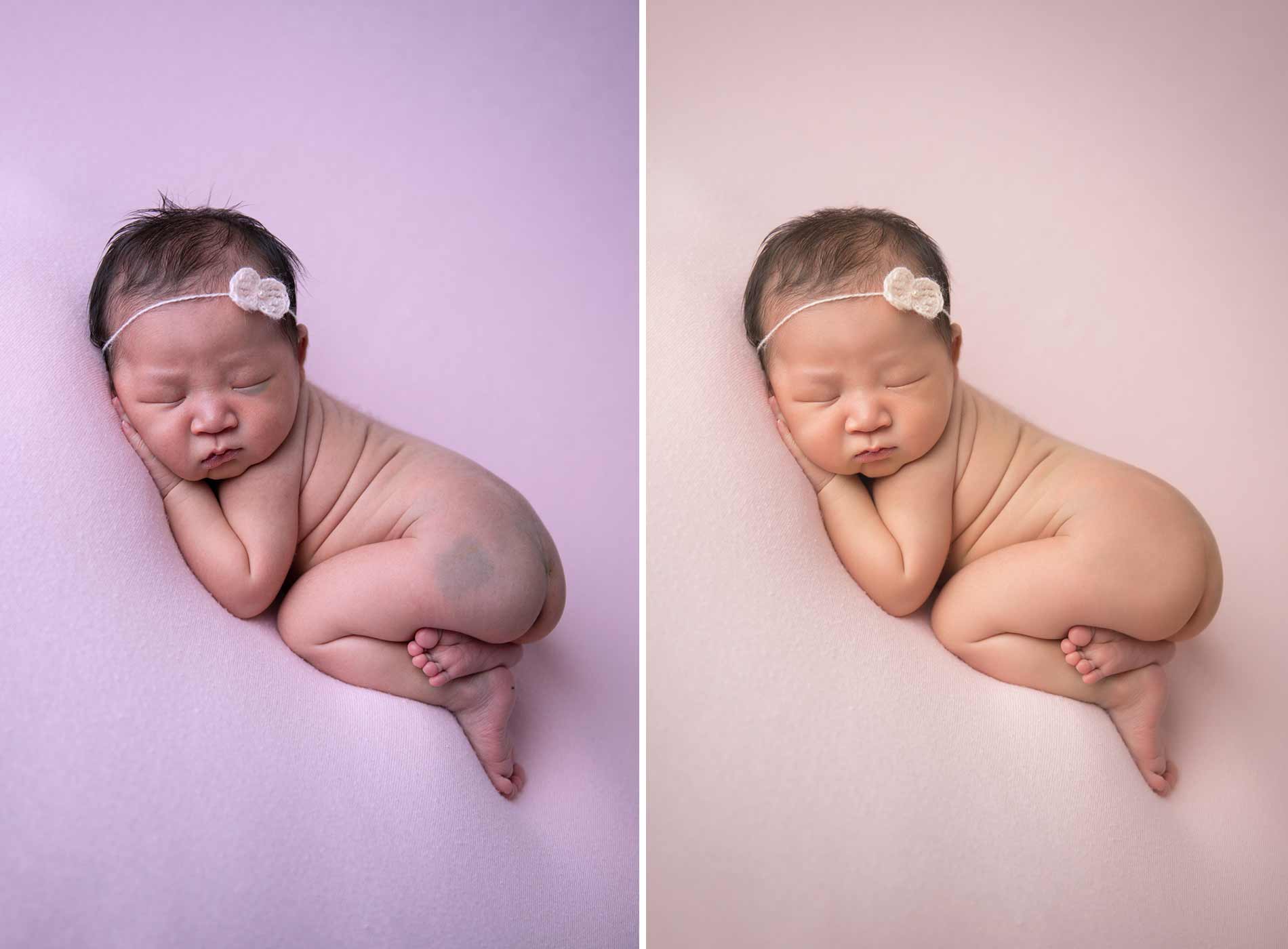 Cute baby girl wearing a headband