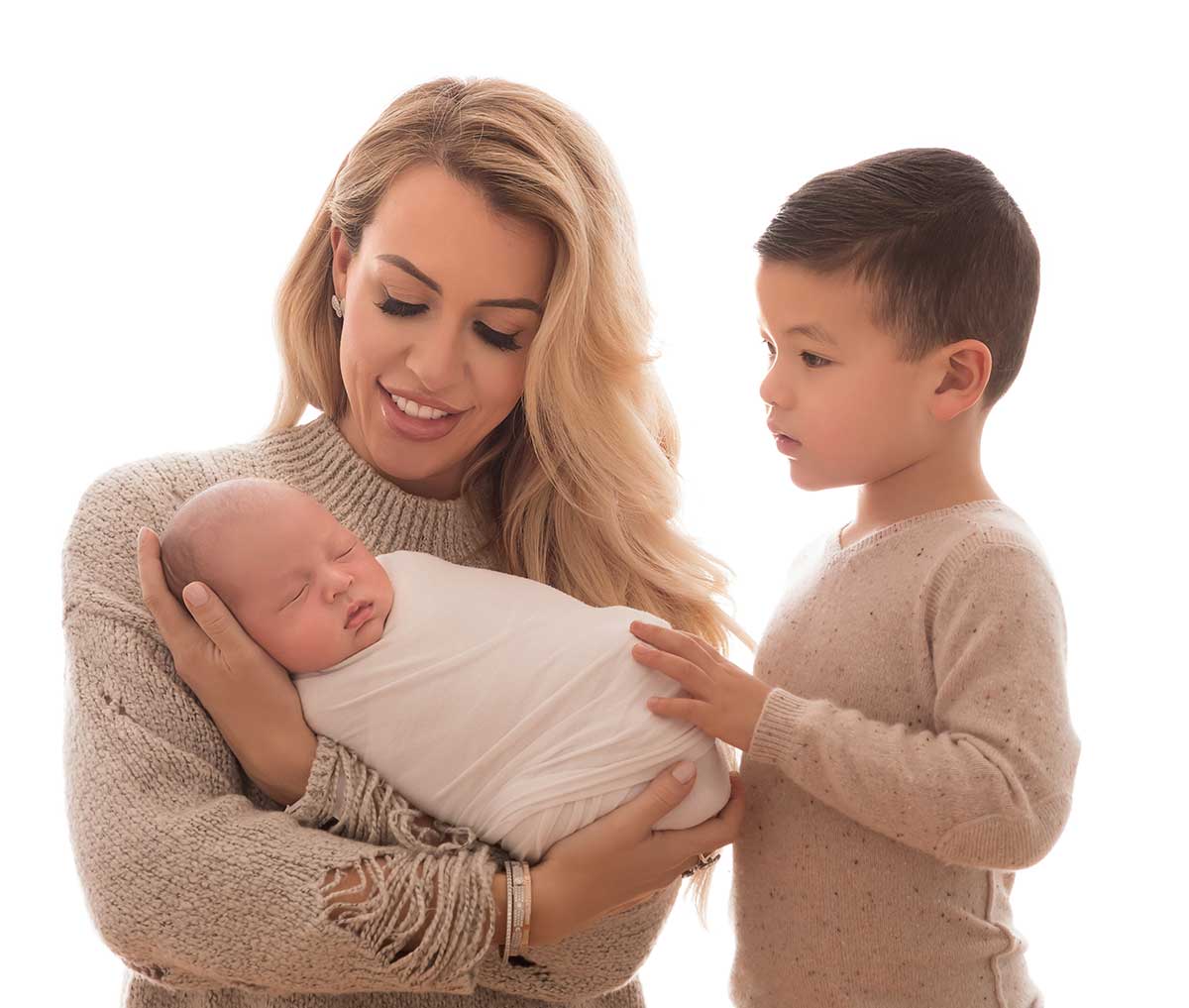 Mother holding her newborn baby