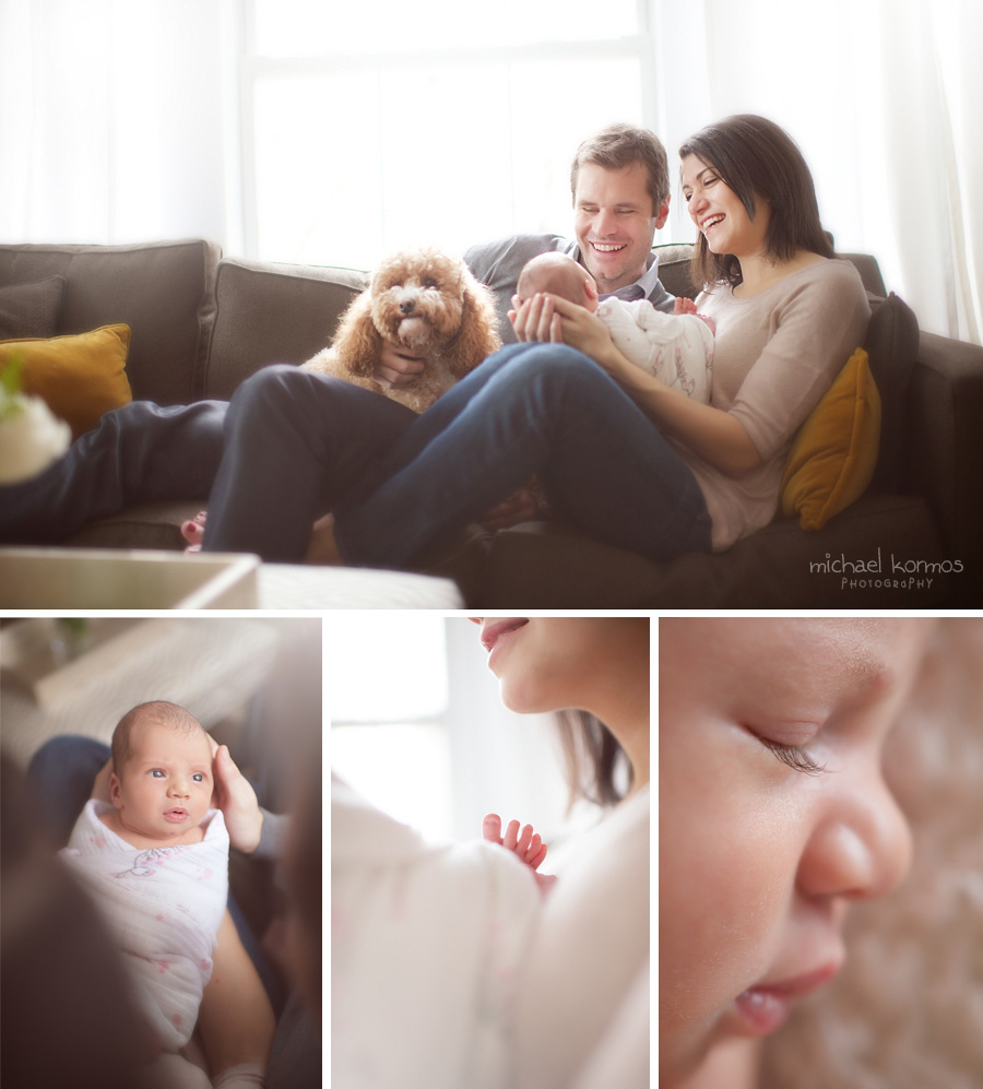 Newborn photography with family by Michael & Sophie Kormos