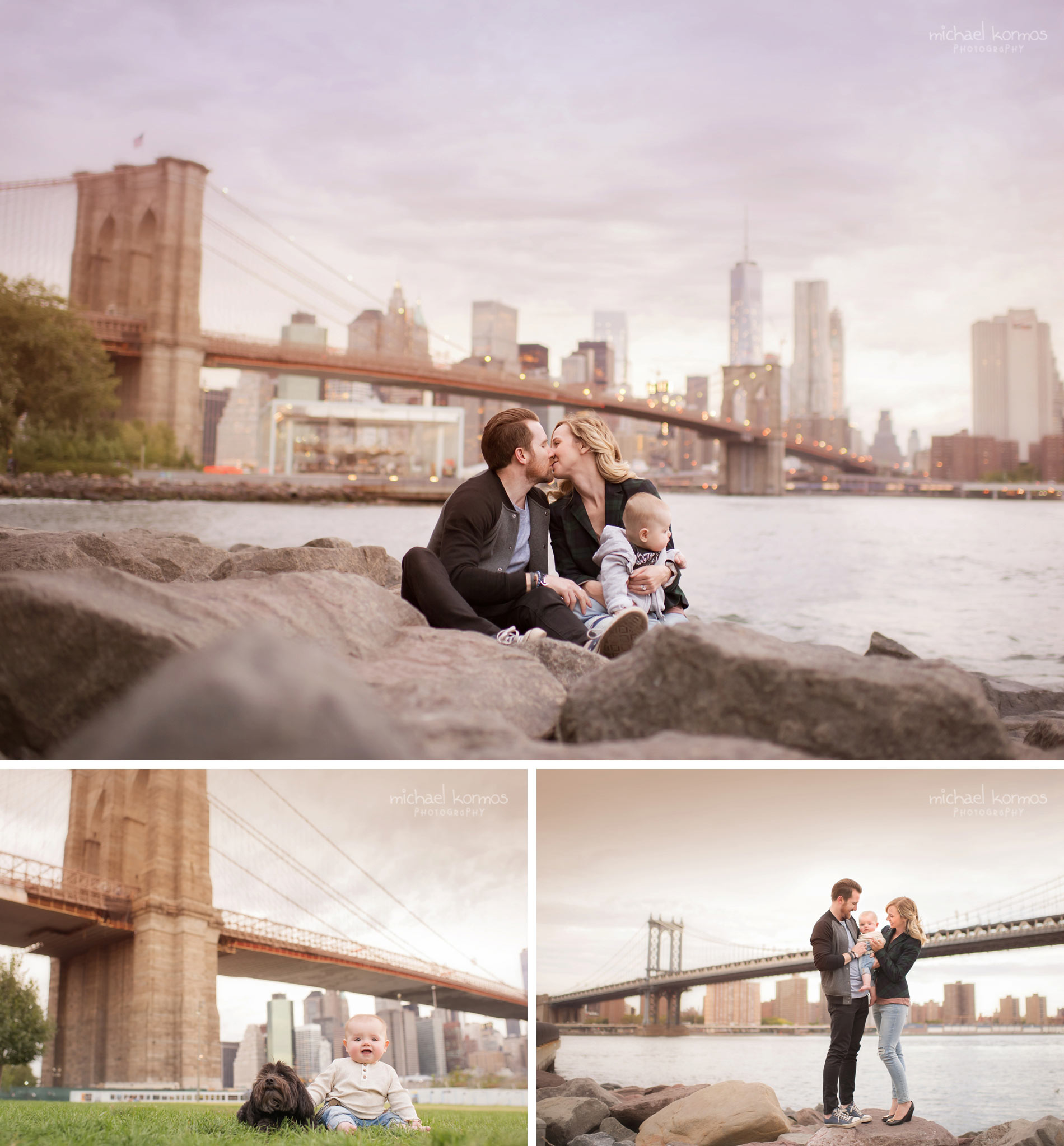 NYC Brooklyn Bridge Park Baby and Family Photographer