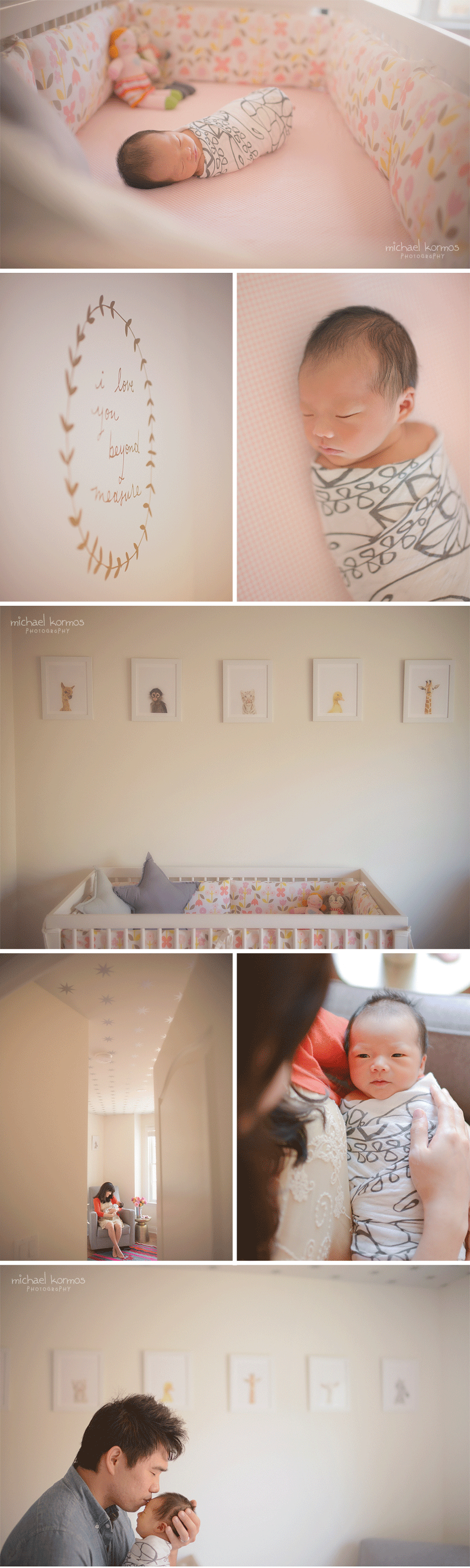 lifestyle newborn photography captured in Manhattan home nursery