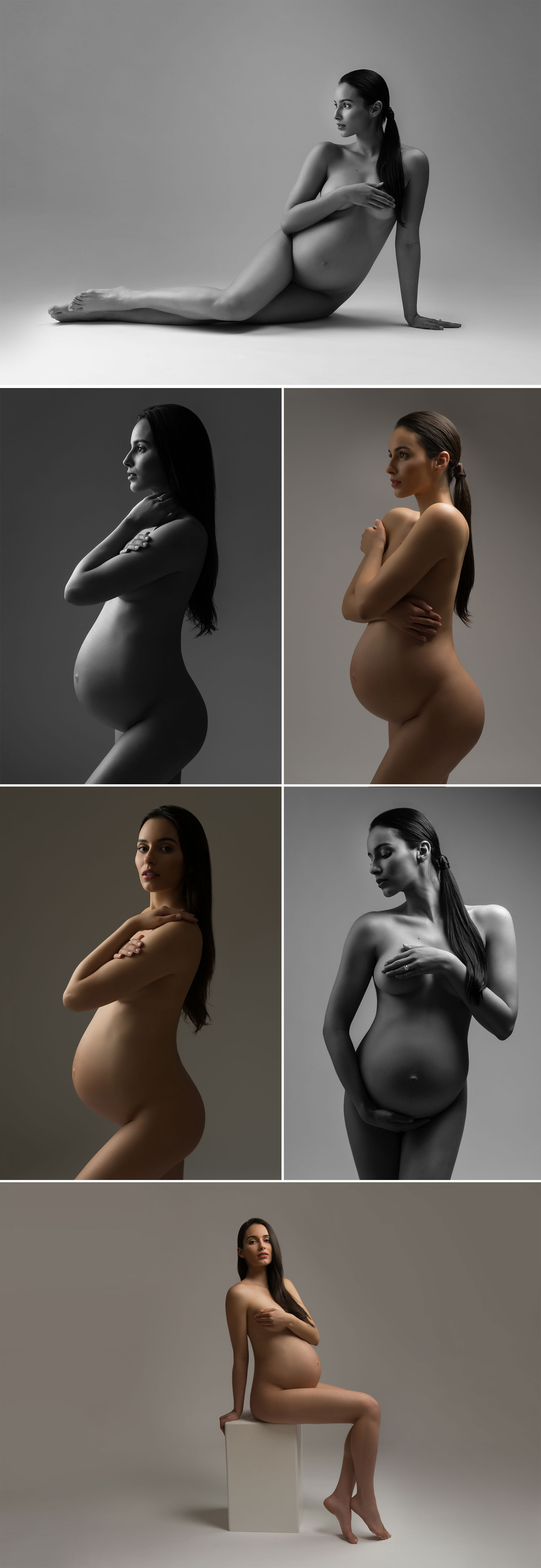 nyc black white fine art maternity photographer studio